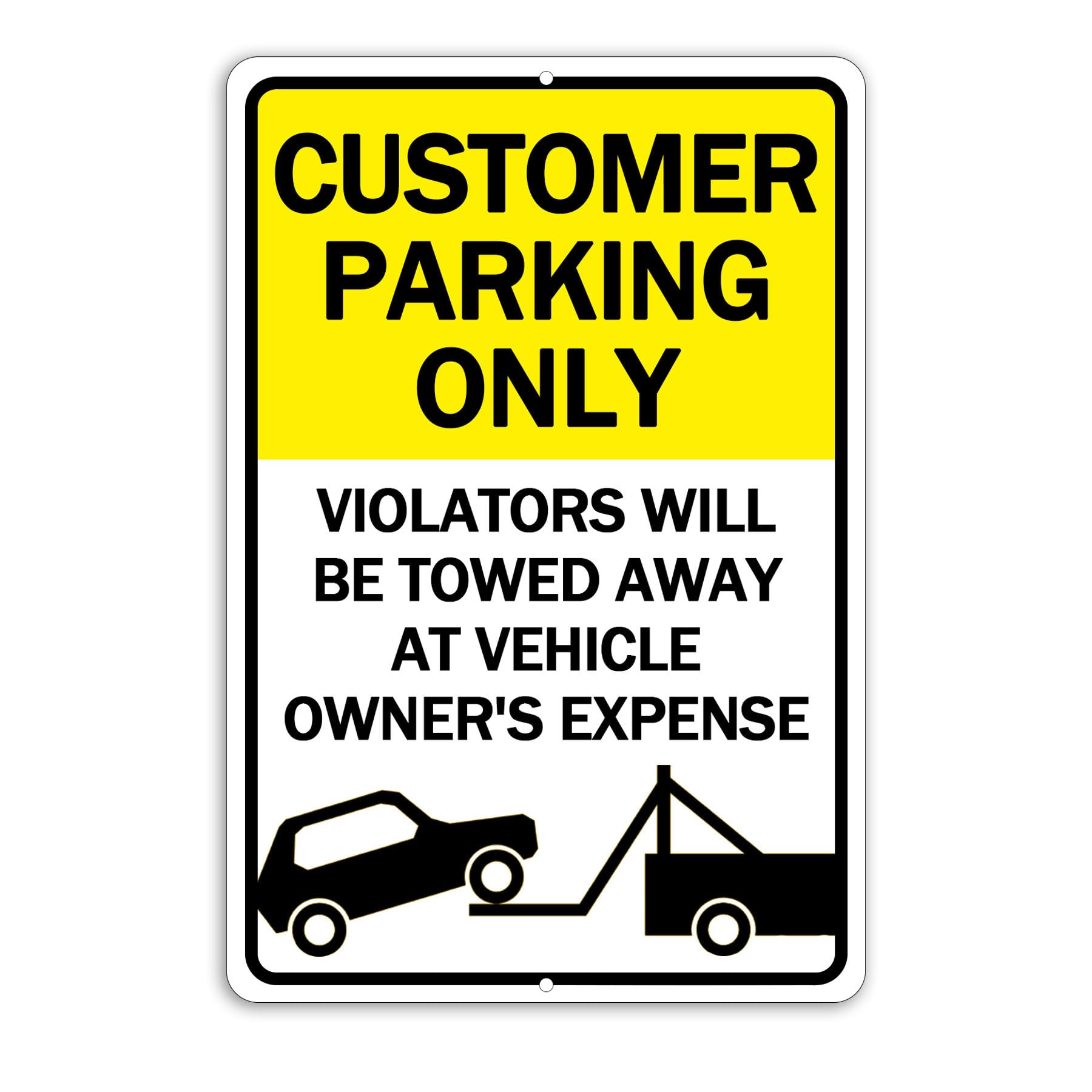 Customer Parking Only Sings for Business 10x14 Inch - Customer